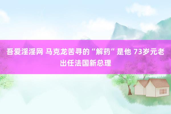 吾爱淫淫网 马克龙苦寻的“解药”是他 73岁元老出任法国新总理