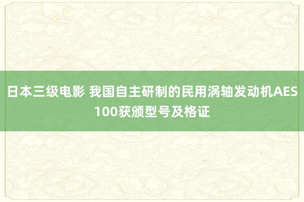 日本三级电影 我国自主研制的民用涡轴发动机AES100获颁型号及格证